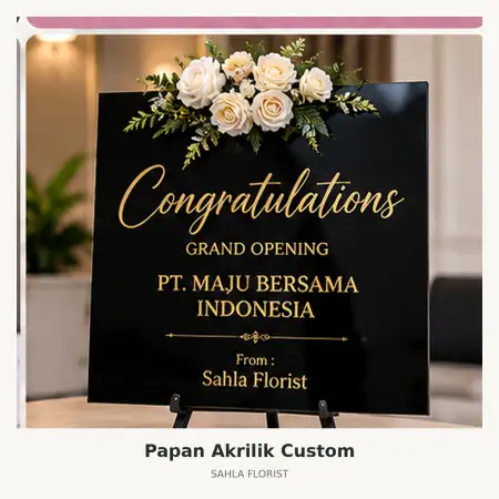Papan Bunga Akrilik Tarakan